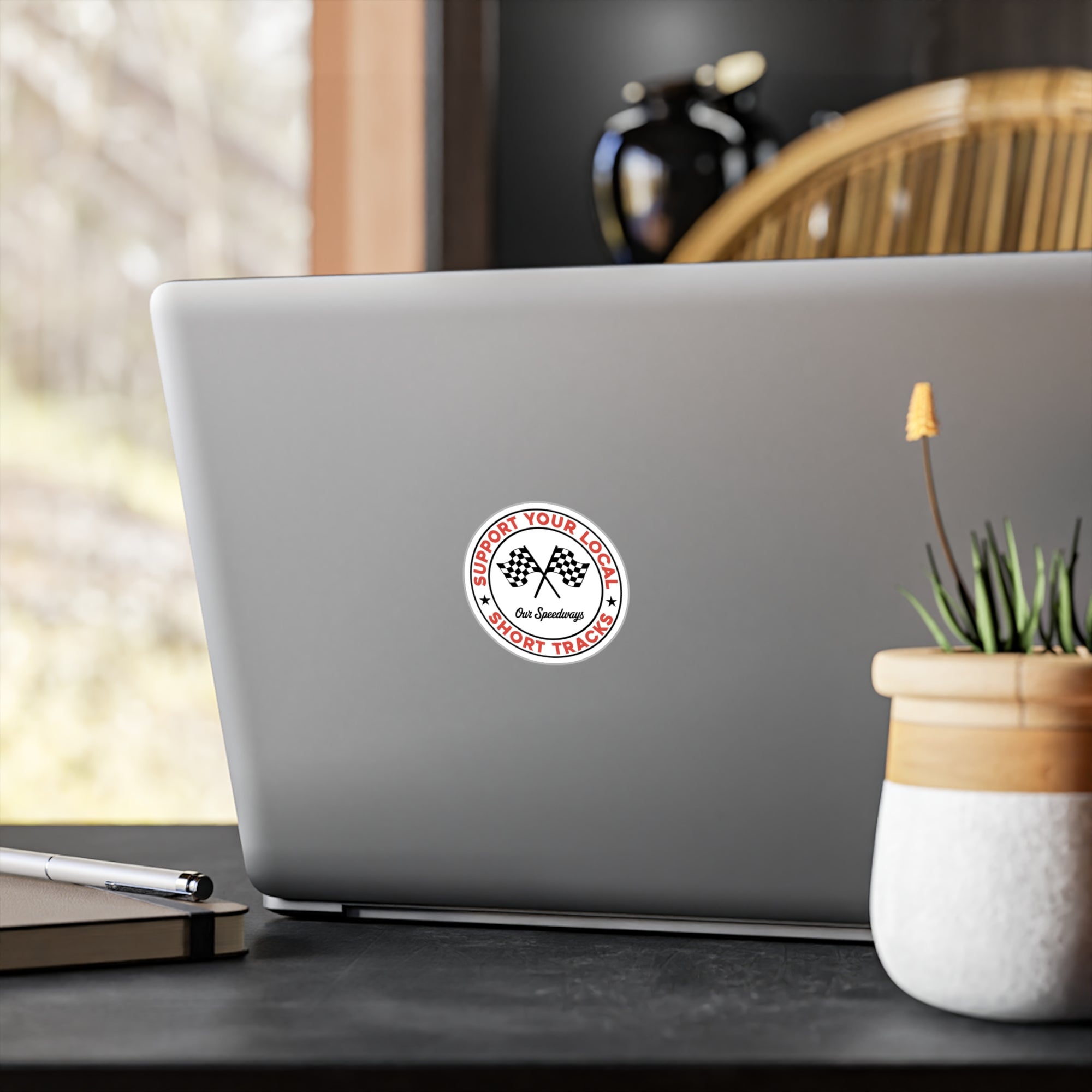 Support Your Local Short Tracks Badge Sticker