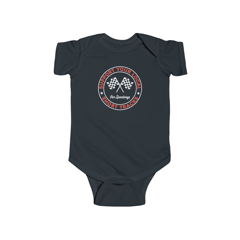 Support Your Local Short Track Onesie