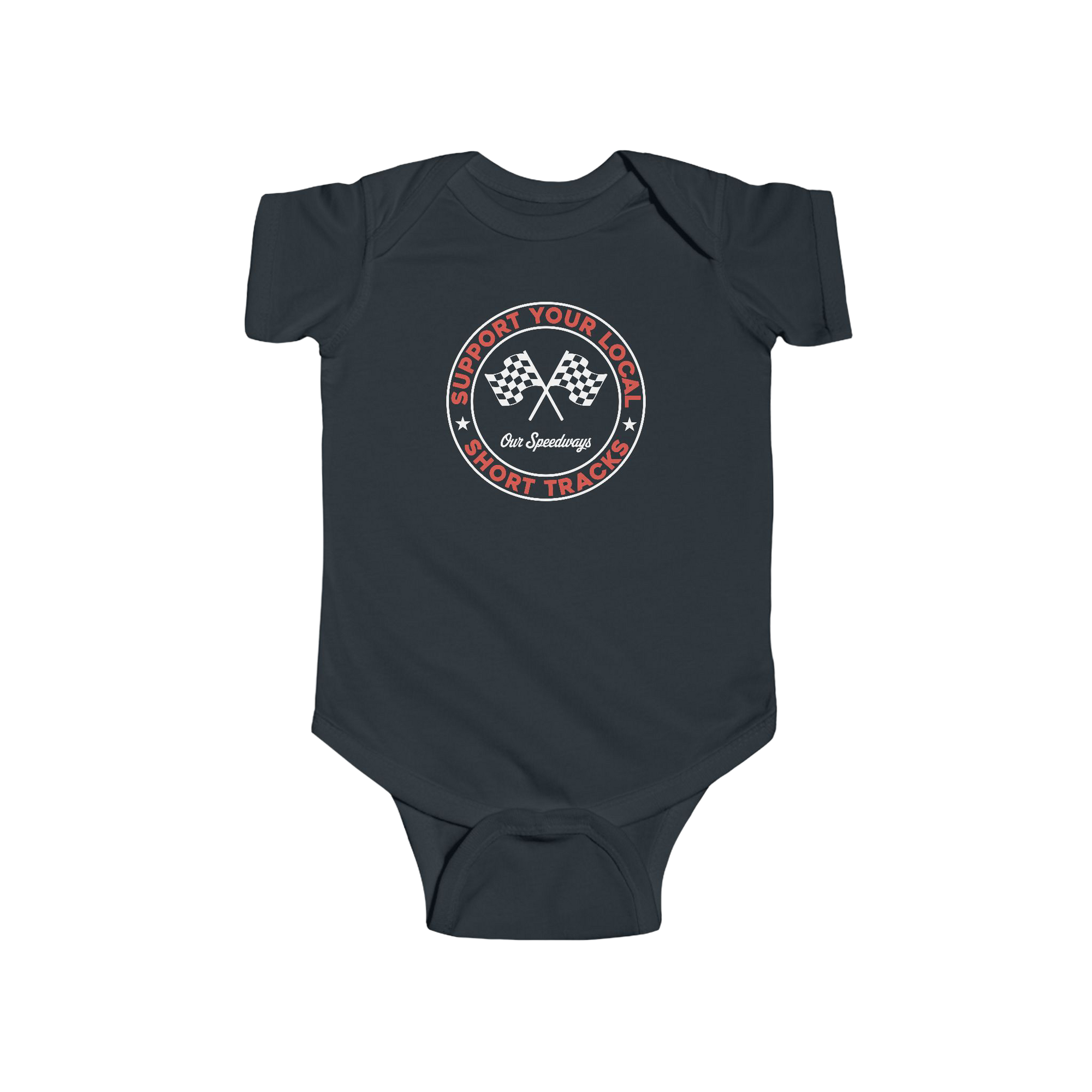 Support Your Local Short Track Onesie