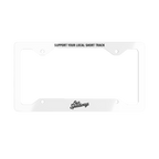 Support Your Local Short Track Metal Plate Frame | White